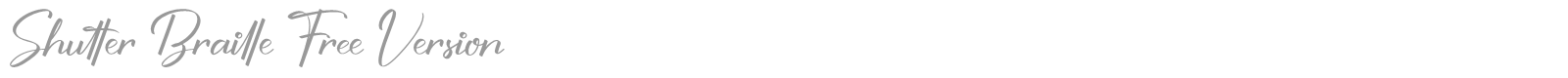 Shutter Braille font preview